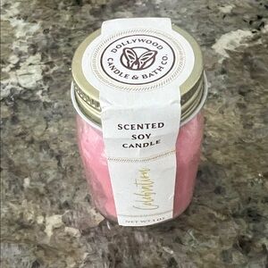 Dollywood Candle & Bath Co. Pink Scented Soy Candle - Celebration 1oz. - New!